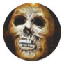 Creepy Halloween Skull Round Sticker