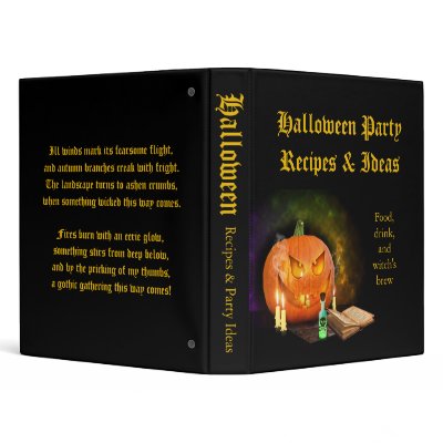 Creepy Jack O'Lantern Halloween Recipe Binder by wasootch