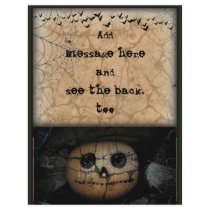 Creepy Orange Pumpkin Jack-o-Lantern Full Color Flyer