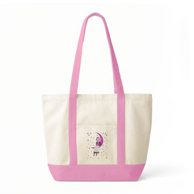Creepy over the moon and stars tote bag by loudesigns
