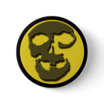 Creepy Skull Face and Full Moon Products Pin