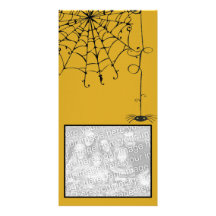 Creepy Spider Photo Card Template
