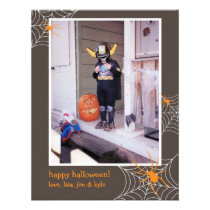 Creepy spider web frame custom photo Halloween invitations