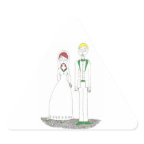 Creepy Wedding Irish Triangle Stickers