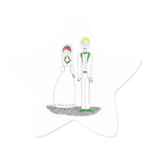 Creepy Wedding Irish Star Sticker