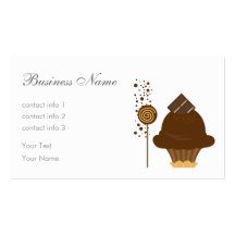 Crème glacée de chocolat cartes de visite professionnelles