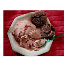 Crème glacée de fraise cartes postales