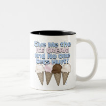 Crème glacée mugs à café