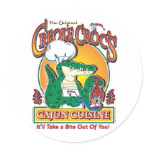 CREOLE-CROC ROUND STICKER