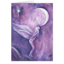 Crescent Moon Fairy Greeting Card