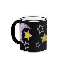 Crescent Moon & Stars Coffee Mugs