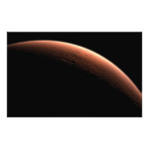 Crescent Sunrise on Mars the Red Planet Photo Art
