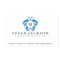 Crest Logo Photographers Business Card