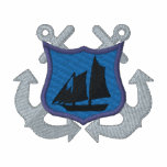 Crest with Anchors embroidered shirts