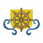Crest with Wheel embroidered shirts