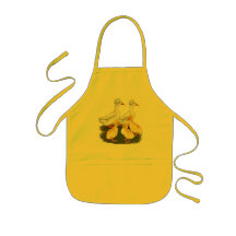 Crested Duck Family Apron