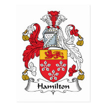 Crête de famille de Hamilton Carte Postale