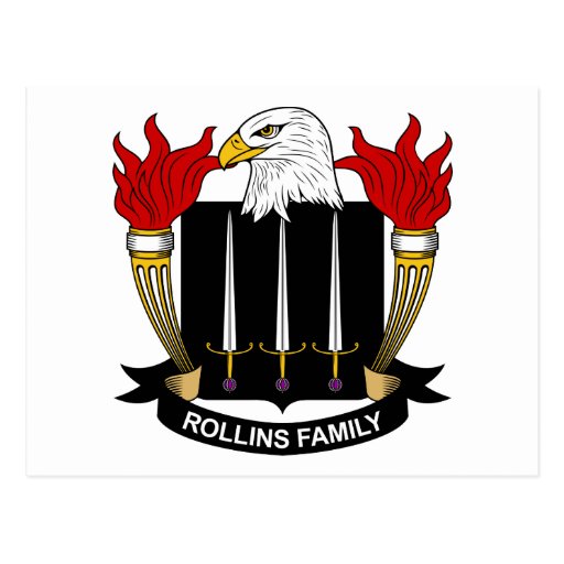 Crête de famille de Rollins Carte Postale