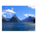 Crête de mitre, Milford Sound, carte postale de NZ