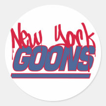 Crétins de New York Autocollants Ronds
