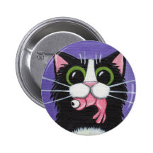 Crevette obtenue ! ! Bouton de chat Pin's
