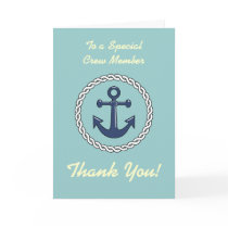 Crew Thank You - Anchor Greeting Cards