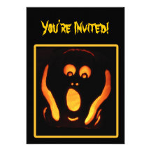 Cri perçant de Halloween Cartons D'invitation
