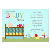 Crib Baby Shower Invitation