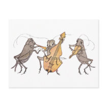 Cricket Band with Horn, Cello & Violin Postcards
