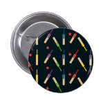 Cricket Bats and Balls Button Badge