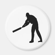Cricket Batter Fridge Magnets