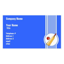 Cricket; blue business cards