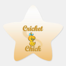 Cricket Chick Star Stickers