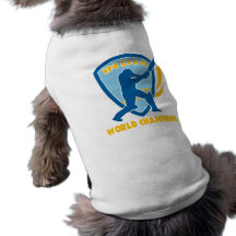 cricket india world champions batsman batting dog t-shirt