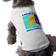 cricket india world champions doggie tshirt