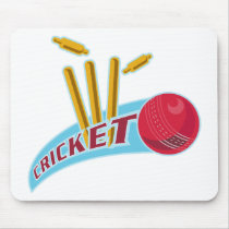 cricket sports ball wicket mouse pad
