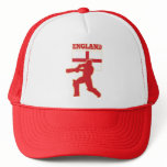 cricket sports batsman England flag Trucker Hat