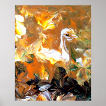 CricketDiane Art Poster - Swan in Autumn