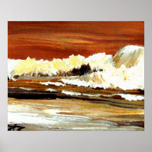CricketDiane Ocean Poster - Amber Sea