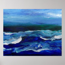 CricketDiane Ocean Poster - Blue Water Seascape