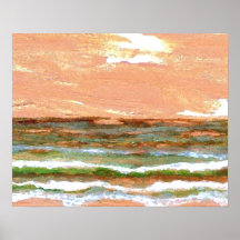 CricketDiane Ocean Poster - Golden Sea 2