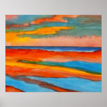 CricketDiane Ocean Poster - Pirate Beach Sunset 3
