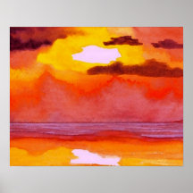 CricketDiane Ocean Poster  Precious Moments Sunset