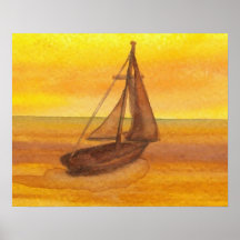 CricketDiane Ocean Poster Sailing into the Sunset