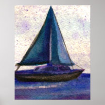 CricketDiane Ocean Poster - Sailing the Blue Sea