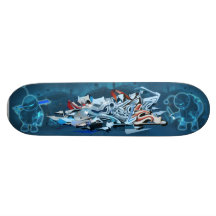 Crime and the forgotten Robots Personalisierte Skateboarddecks