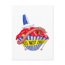 Crime Scene Cupcake Postcard