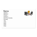 Crime Scene Map with Police and Body Outline Business Card Template