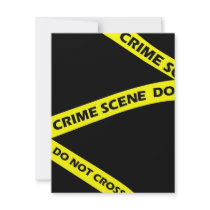 Crime Scene Tape Murder Mystery Party Invitation