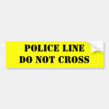 "Crime Scene"  Theresa Hartman Bumper Sticker